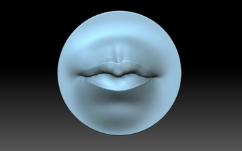 lips 3d print model in sculpture 3dexport kiss decor panel cnc figurine relief woman lip love 3d print model - Mito3D