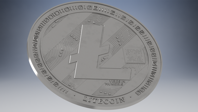 litecoin free coin model inventor 3d print model - Mito3D