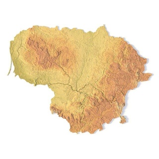 Litauen stl 3d drucken Modell Terrain Karte Landschaft Land Linderung Geographie Kontinent Berg Erde 3d print model - Mito3D
