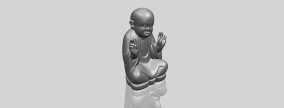 little monk 05 car chair tree table sofa character game exterior human interior people girl house figurines statue sculpture religion temple buddha avalokitesvara 3d print model - Mito3D
