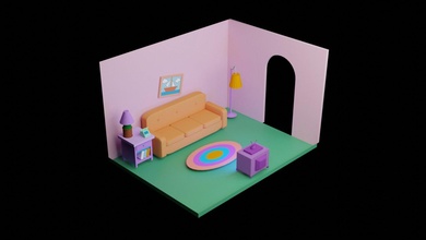 living room simpson simpsons 3d print model - Mito3D
