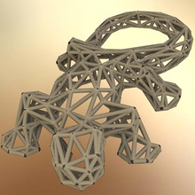 lizard 3d geometric models print printed geometry designtech architects mamunur rashid mathematical parametric design unique xeebone prinnt desktoy 3d print model - Mito3D