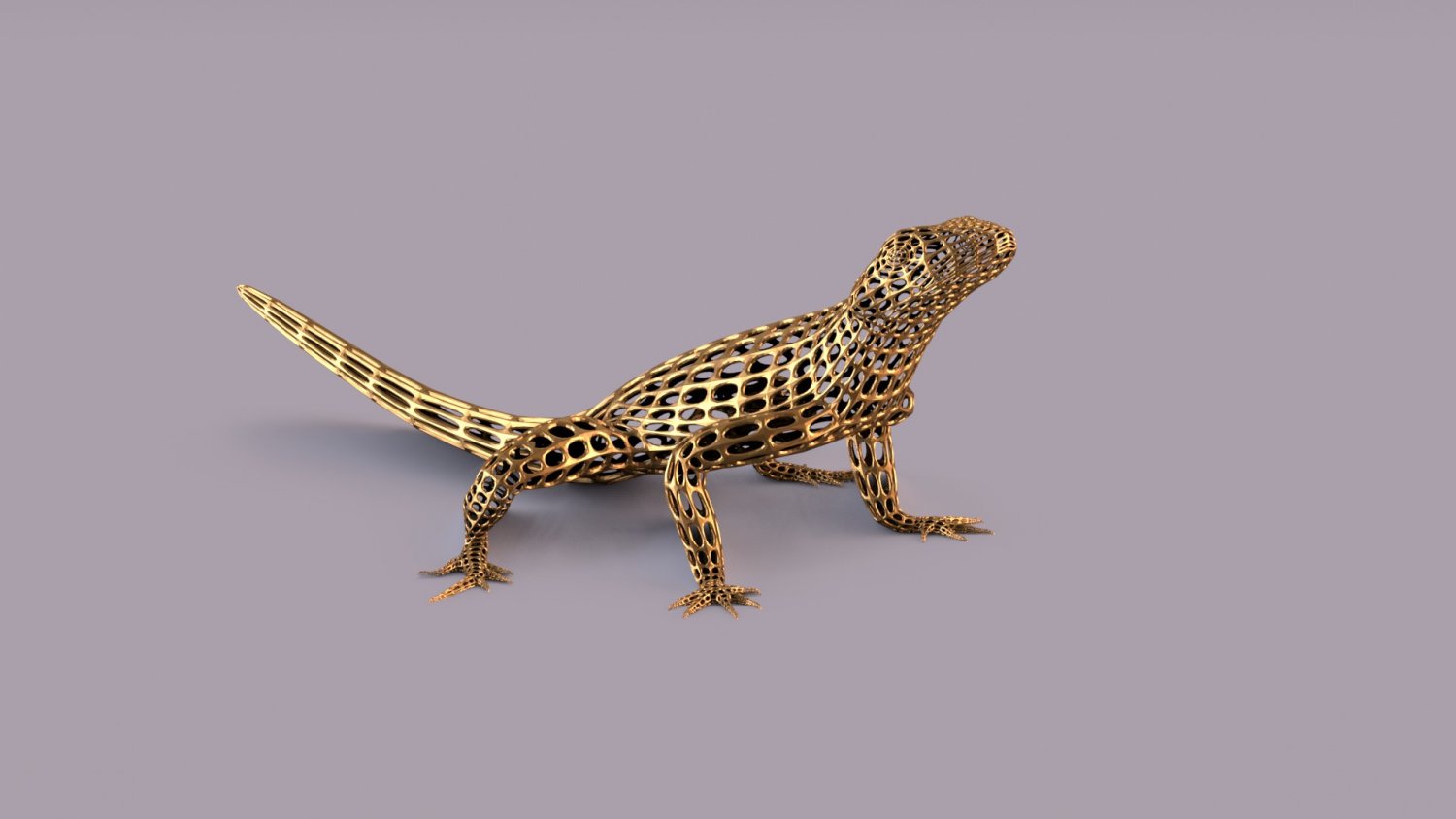 lizard figurine animal reptile wild statue toy interior design 3D print model - Mito3D