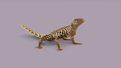 lézard figurine animal reptile sauvage statue jouet intérieur conception 3d print model - Mito3D