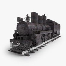 lokomotif 3d model in tren 3dexport demiryolu kömür eski araç çelik ulaşım makine vagon buhar 3d print model - Mito3D