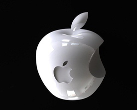 logotipo maçã 3d impressão modelo in estatuetas 3dexport layout 3d print model - Mito3D