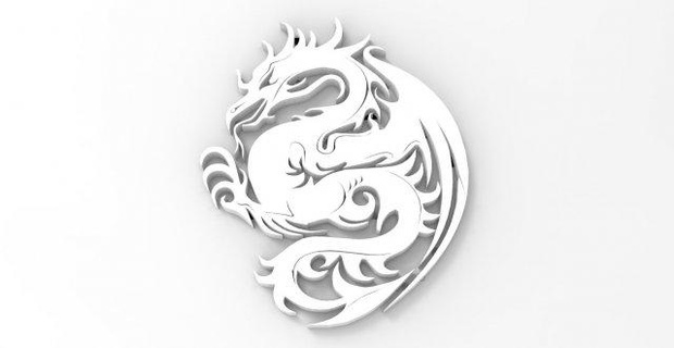logo dragon signs logos sign animal art download 3dexport stl 3d 3dprint printable 3dmodel 3d print model - Mito3D