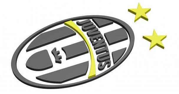 Logo juventus Zeichen Logos Fußball Kunst download 3dexport stl 3d 3dprint druckbar 3dmodel 3d print model - Mito3D