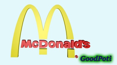 logo mcdonalds 3d drucken modell zubehör 3dexport 3ds obj stl modelle 3d print model - Mito3D