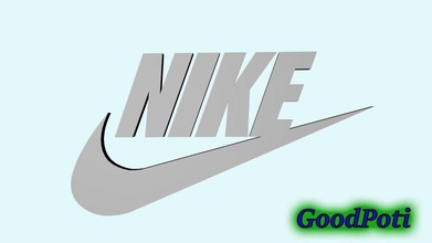 logo Nike 3ds obj stl low poly 3d modèle sports 3d print model - Mito3D