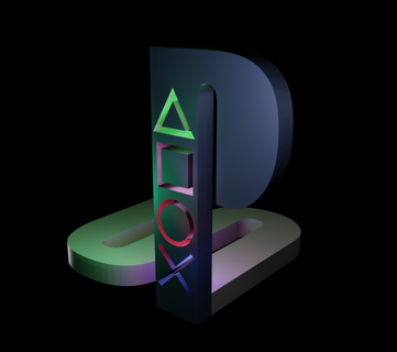 Logo abspielen Tasten Videospiel 3d print model - Mito3D