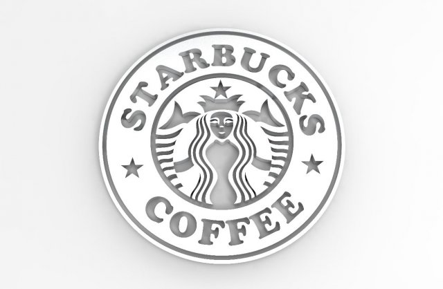 logo Starbucks señales logos café firmar Arte descargar 3dexport stl 3d 3dprint imprimible 3dmodel 3D print model - Mito3D