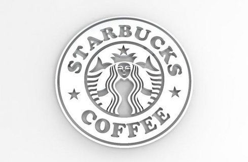logo Starbucks segni loghi caffè cartello arte Scarica 3dexport stl 3d 3dprint stampabile 3dmodel 3d print model - Mito3D