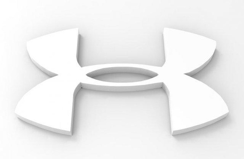 logo under armour panneaux logos armure signe voiture art Télécharger 3dexport stl 3d 3dprint imprimable 3dmodel 3d print model - Mito3D