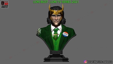 Loki buste tv séries 2021 merveille bandes dessinées 3d impression modèle cosplay héros super tête homme fer capitaine ponton lokimask lokitvsérie lokibust2021 3d print model - Mito3D