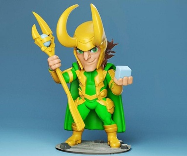 Loki Chibi adam heykel minyatür figürinler karakter kahraman hayret Yenilmezler şekil koleksiyon çizgi roman fantezi Sanat heykeller oyunlar oyuncaklar 3d print model - Mito3D