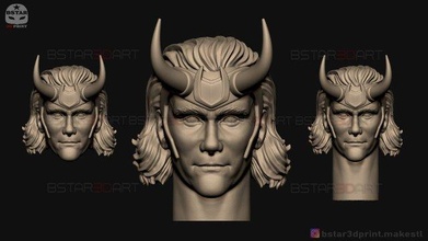 Loki tête Hiddleston tv séries 2021 haute qualité 3d impression modèle visage statue sculpture personnage hottoy jouets sculpter 3d print model - Mito3D