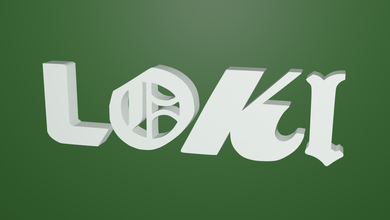 loki Logo frei Wunder 3d print model - Mito3D