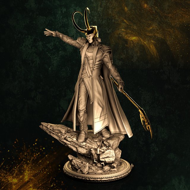 Loki statues homme Loki Thor Ragnarok vengeurs héros homme super héros capitaine homme fer merveille Asgard tonnerre art miniatures figurines statue sculptures dc bandes dessinées Jeux 3D print model - Mito3D