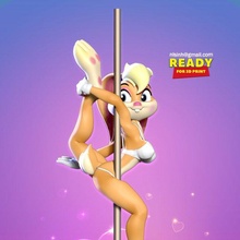 lola bunny - pole dancing fanart bunnygirl rabbit cute 3dprint statue 3dprinting figure cartoon dancer dancers 3d print model - Mito3D