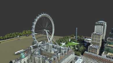 london eye architecture model urban landscape landmark modern realistic city country free exterior history cultural print 3d print model - Mito3D
