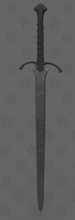 long sword weapon weapons general longsword pbr-texturing uvmap 3d print model - Mito3D