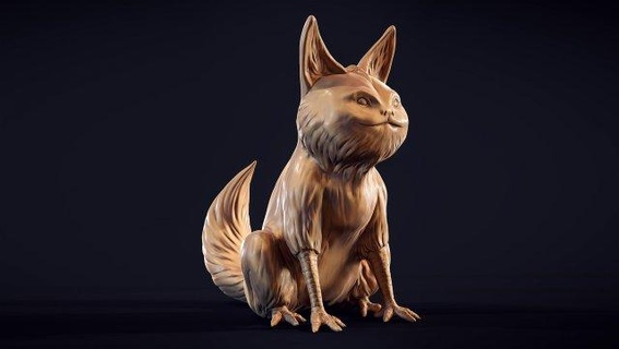 loth-cat fan sculpture loth cat star wars mandalorian tooka lothal rebels feline galaxy jedi swfan starwars theforceawakens jedimaster saber vader art character 3d print model - Mito3D