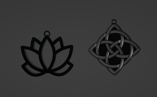 lotus celtic knot pendants pendand celta 3d print model - Mito3D