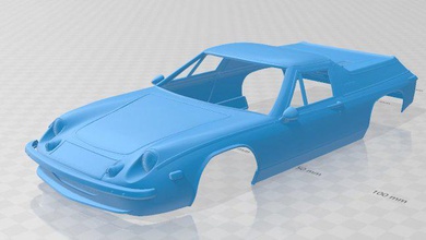 lotus europa 1973 printable body car 3d print model in automotive 3dexport slot scalextric tamiya rc miniz hobby micro 3d print model - Mito3D
