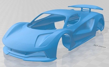 lotus Evija 2020 imprimable corps voiture fente scalextric tamiya rc miniz loisir micro 3d print model - Mito3D