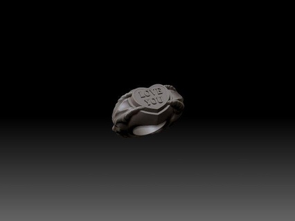 amar argolas anel 3dprint morte moda 3d print model - Mito3D