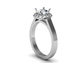 l'amour bague de fiançailles le diamant saphir blanc or la livre sterling d'argent mariage stl cad imprimable conception 3d bijoux engagem l'engagement l'anneau solitair vintag 3d print model - Mito3D