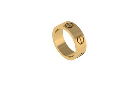 love ring 16 5mm  rings screw love cartie forever wedding band gold ring rings weddingband  3d print model - Mito3D
