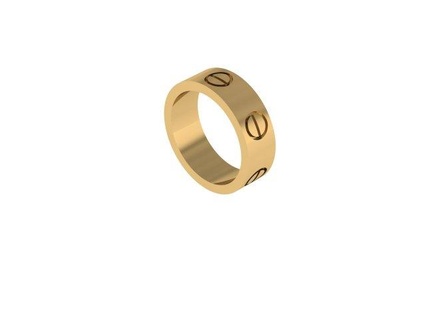 l'amour bague 16 7mm Taille anneaux vis livre mariage wedding band bande 3d print model - Mito3D