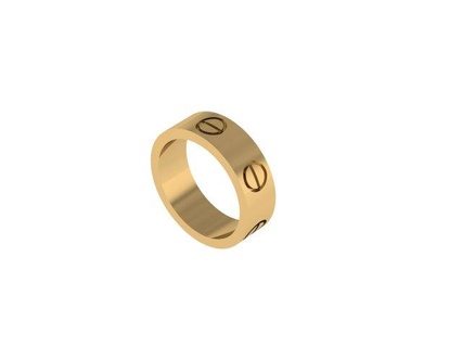 love ring 16 9mm rings screw wedding band gold forever screwdriver wedding-band fashion luxary cartie 3d print model - Mito3D