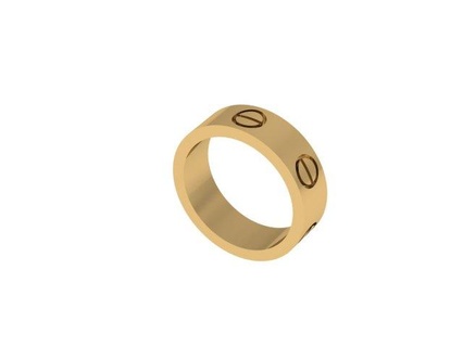 love ring 17 5mm rings screw forever cartie wedding band gold screwdriver wedding-band 3d print model - Mito3D