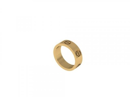 amar anel 17 9mm argolas parafuso Casamento joalheria jóia ouro banda livro 3djewelry cartie ring 3d print model - Mito3D