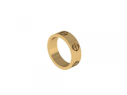 love ring 18 3 mm rings cartie wedding band gold jewelry jewellry forever jewel screw 3d print model - Mito3D