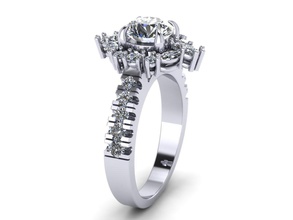 el amor de la rosa anillo compromiso solitaire moda joyería brazalete bracelate diamante las joyas zafiro blanco oro sterling plata vintag halo boda parad canal 3d print model - Mito3D