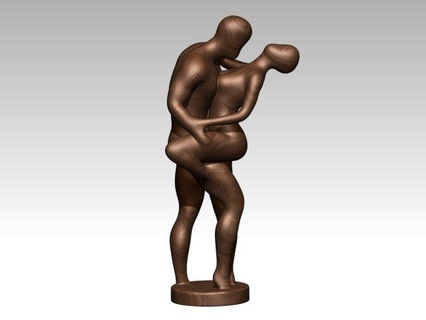 amanti scultura figurine San Valentino 3d print model - Mito3D