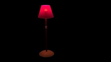 low-poly floor lamp light interior lights lamps interiors wooden lightning 3d print model - Mito3D
