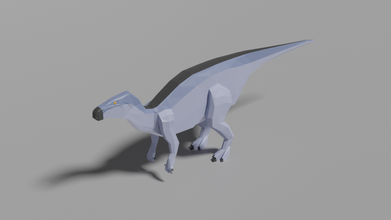 low poly iguanodon 3d modello in dinosauro 3dexport lowpoly animale natura antico preistorico 3d print model - Mito3D