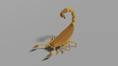 low poly escorpião 3d modelo in insetos 3dexport pobre animal inseto selvagem natureza 3d print model - Mito3D