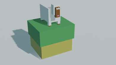 low-poly sheep free game lowpoly rigged baked animal style gruff lamb hoof merino horn 3d print model - Mito3D