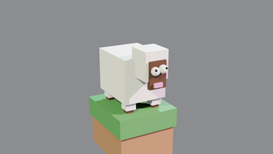 low-poly sheep 3d model in 3dexport animals animal earth wild nature 3d print model - Mito3D