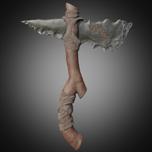 low-poly stone axe 3d high-poly concept weapon blender 3d print model - Mito3D