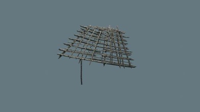 low-poly trap sticks obstacle medieval war camp fort fortifications wall palisade wood barricade ue4 unity game exterior realistic fence spike forest 3d print model - Mito3D