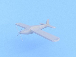 low poly of utva 75 eğitim uçak bedava 3d model in spor 3dexport havacılık hileli poli 3d print model - Mito3D