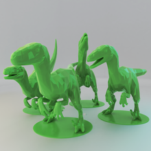 low poly raptors pack free 3d print art sculpture raptor lowpoly decoration dinosaurs velociraptor 3d print model - Mito3D