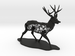 poli semifio veado 3d impressão modelo in escultura 3dexport low poly 3d print model - Mito3D